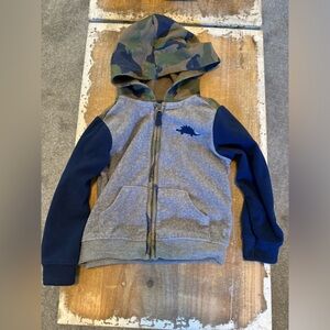 Baby Boys Carter’s Fleece zip up jacket Dinosaur Camouflage Camo 24m 24 months